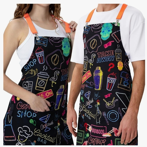 Apron for Men & Women with Pockets - Picture 1 of 7
